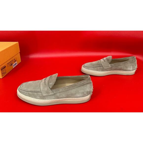 Tod\'s Mocassino Gomma Rafia Suede Driver Beige Loafers Shoes US 8 EU 6 1/2 NIB main image 4